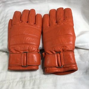 Saranac leather gloves, Medium, Velcro closure, ticket rings,